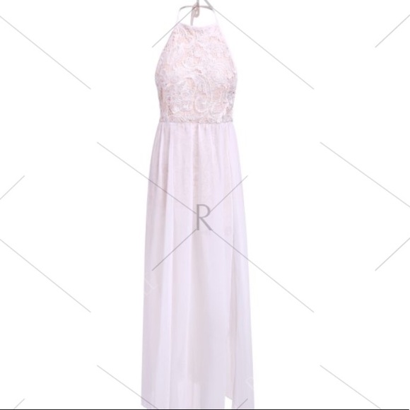 RESTOCKED💞Elegant Halter Neck High Slit Maxi - Picture 2 of 6